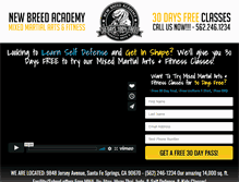 Tablet Screenshot of newbreedacademy.com